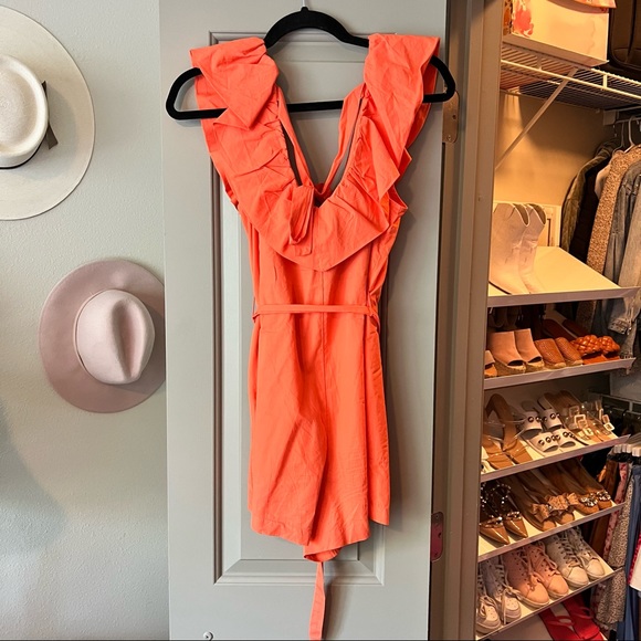 Free People Darling Romper in Watermelon. Size S, originally $98. SO CUTE! - Picture 5 of 9